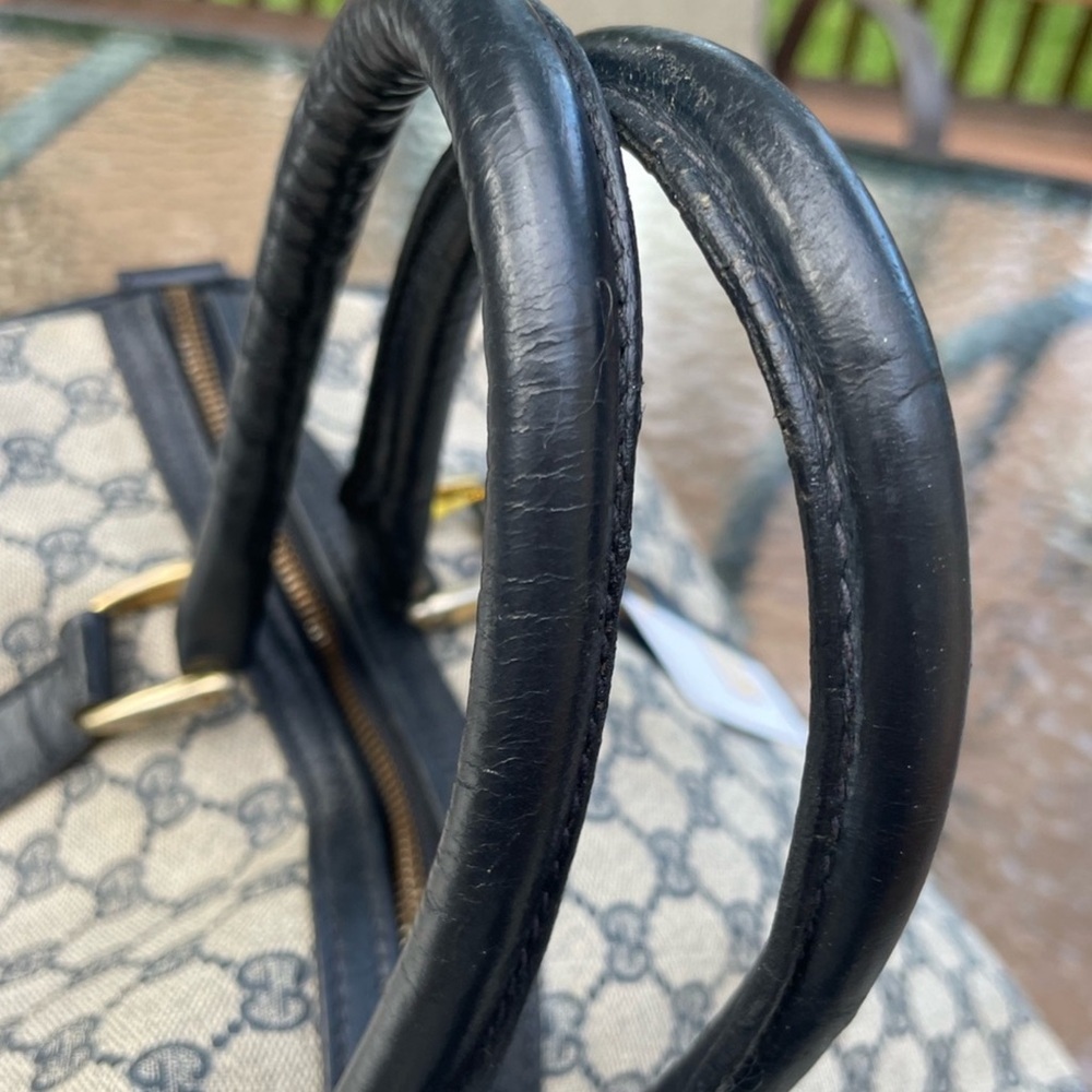 Gucci Navy Vintage Monogram GG. With COA - Picture 2 of 11